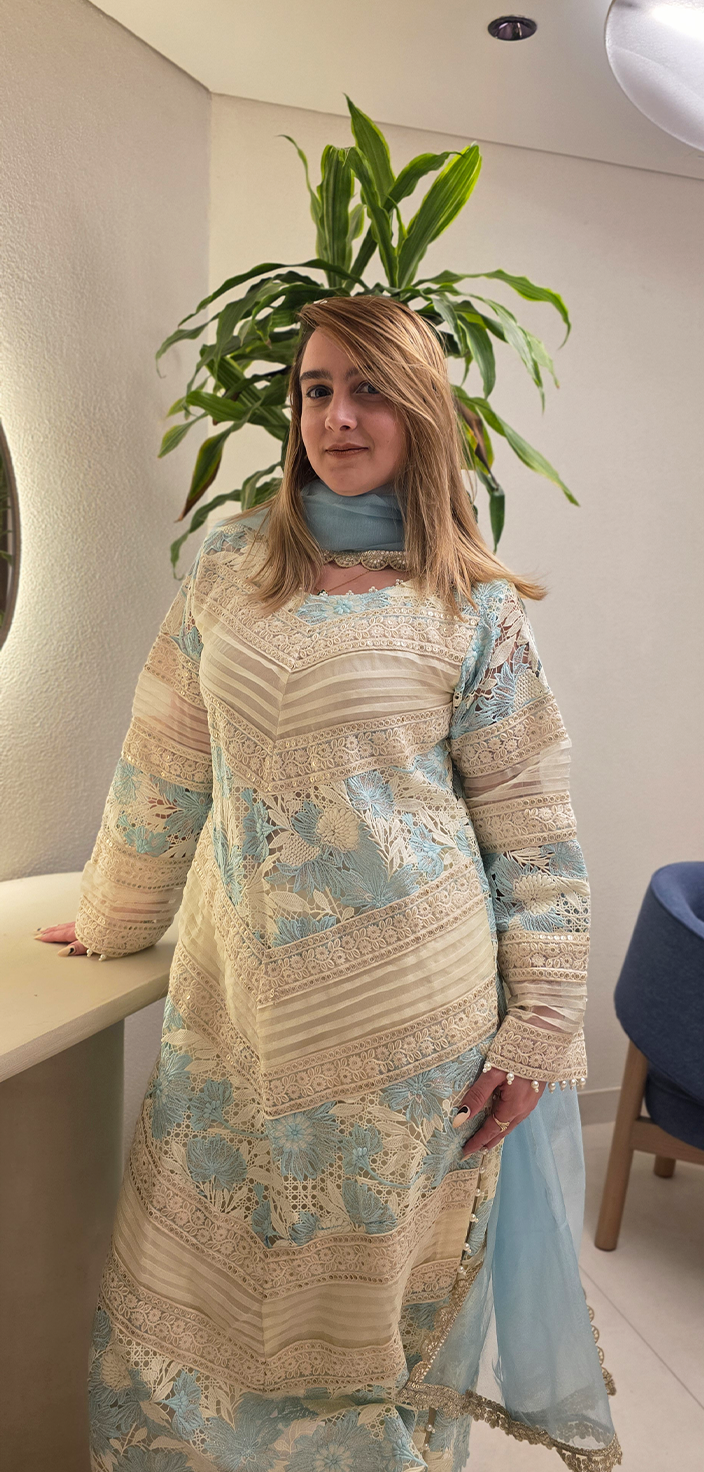 Ethereal Elegance: Imported Net Long Shirt Ensemble