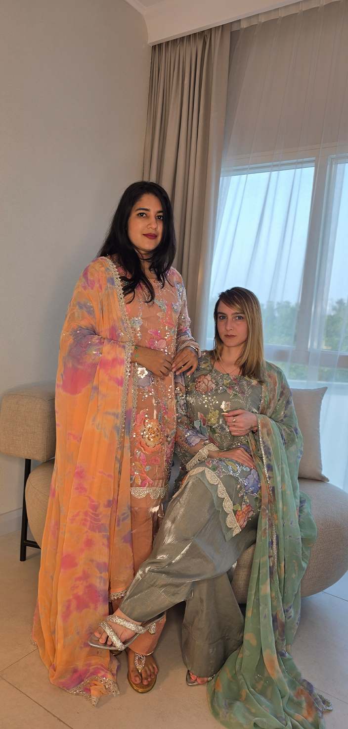 Flora: Hand-Embellished Multi-Colour Net Ensemble