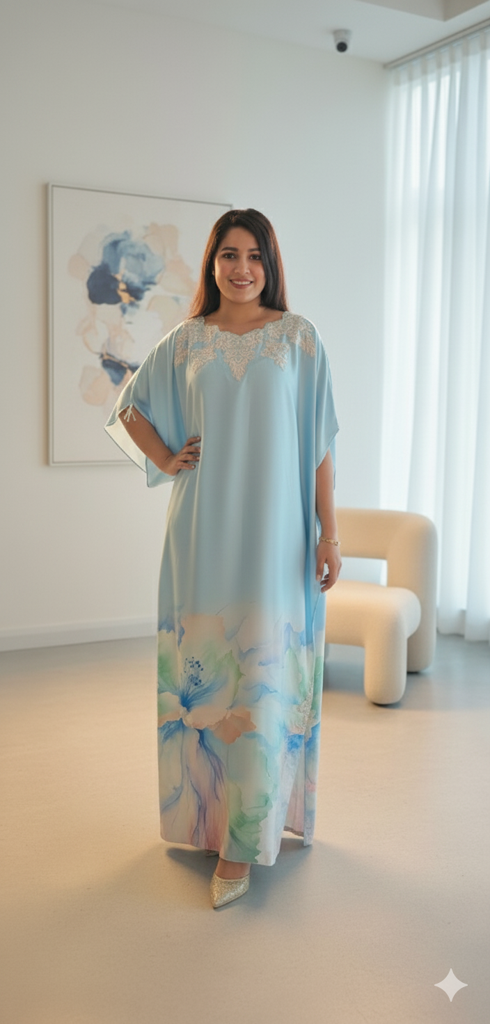 Bloom Silk Kaftan
